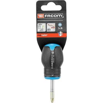 Afbeelding van FACOM ATD2X35PB ProTwist schroevendraaier voor Pozidriv kruiskopschroeven met kort bled PZ2 x 35 mm