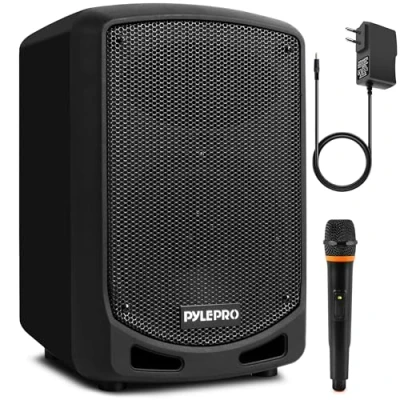 Afbeelding van Pyle Bluetooth Karaoke PA Speaker Indoor/Outdoor Portable Sound System with Wireless Mic, Audio Recording, Rechargeable battery, USB/SD Reader, Stand Mount For Party, Crowd Control PSBT65A