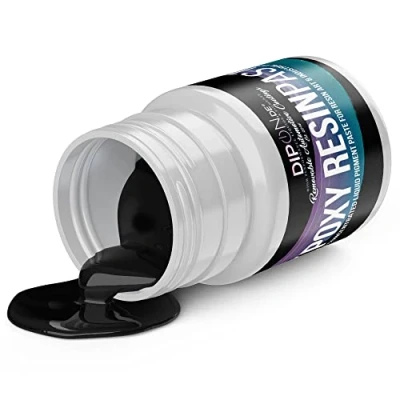 Afbeelding van Epoxy Resin (Epoxyhars) pigment pasta Jet Black diep zwart ca. RAL 9005 professionele sterk gepigmenteerde kleurpasta voor epoxyhars polyurethaan kunsthars hars (100 gram)