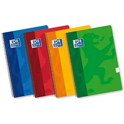 Afbeelding van Oxford, A5 notitieboek, 4x4 raster, softcover, 80 vellen, verkrijgbaar in verschillende kleuren, 1 eenheid