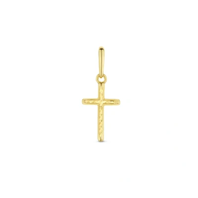 Afbeelding van goud (geelgoud) hanger kruis gediamanteerd 4026077