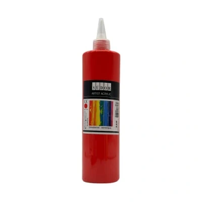Afbeelding van SÜDOR Acrylverf 500 ml Geschikt voor acrylgietwerk. Sterk gepigmenteerde schilderverf schilderkunst op hout, canvas, steen, papier, stof, metaal. Waterbestendig. Veganistisch (rood