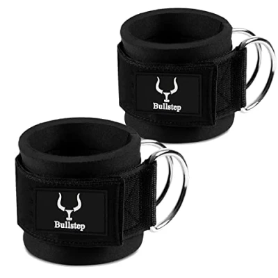 Afbeelding van Bullstep 2 stuks enkelriemschijven gym voor gluteo&#039;s en benen, enkelriemen, riemschijf, kabelhaspel, fitnessstudio, enkelriem, riemschijf