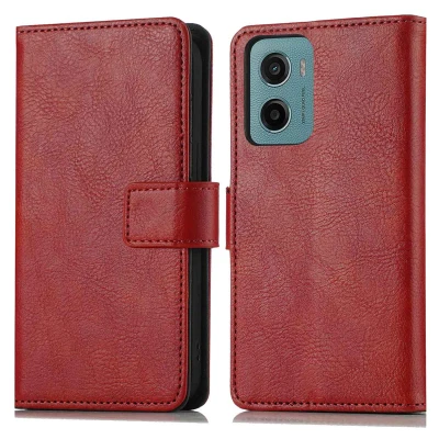 Afbeelding van imoshion Hoesje Geschikt voor Motorola Moto E15, G05 Luxe Bookcase Rood
