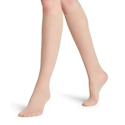 Afbeelding van Falke MATT Deluxe 20 Denier Transparent Kniekousen crystal, Dames, Maat: 39 42, Crystal