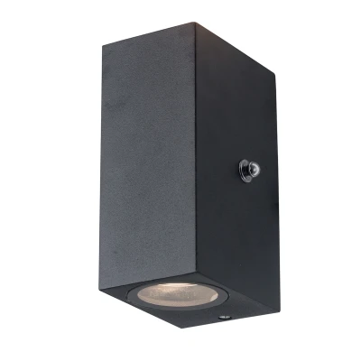 Afbeelding van Steinhauer Buitenlamp Logan vierkant incl. LED dag nacht sensor zwart