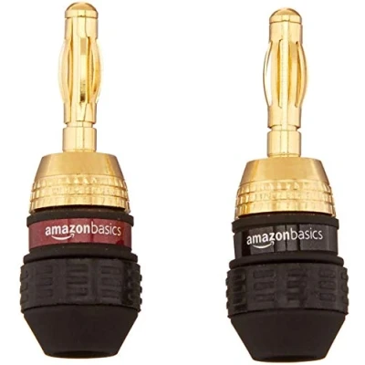 Afbeelding van Amazon Basics Bananenstekkers, staaf, 6 paar (12 stuks), luidspreker, goud