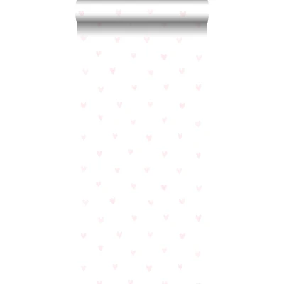 Afbeelding van Leen Bakker ESTAhome Behang Hartjes Licht Roze En Wit 53cm X 10.05 M Vlies