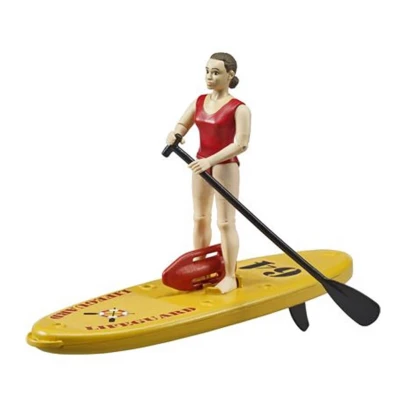 Afbeelding van Life guard met supboard van Bruder