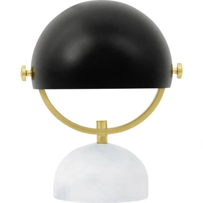 Afbeelding van Beacon Lighting tafellamp Lowe, zwart/messing, marmeren voet