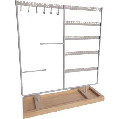 Afbeelding van Sieradenhouder Display Hout en Metaal 35x30x9,5 cm Wit