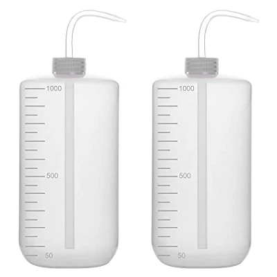 Afbeelding van stonylab Wasfles, 2 Pakken Plastic Knijpwasfles, LDPE met Smalle Mond (1000 ml, Pakken)