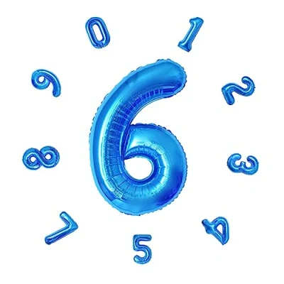 Afbeelding van Digitale Ballon 101 CM, Helium Nummer Verjaardagsballonnen, Gigantische Folieballon, Folieballon voor Verjaardagsfeest, Nieuwjaarsdecoratie, Verjaardagsdecoratie, Bedrijfsviering (Blauw #6)