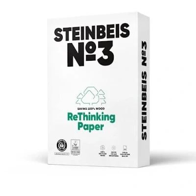 Afbeelding van Gerecycled papier Steinbeis ?3, DIN A4, 80 g/m, natuurwit, 1 doos = 5 x 500 vel