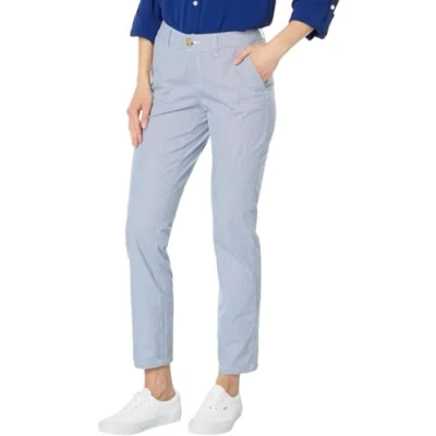 Afbeelding van Tommy Hilfiger Hampton Chinobroek voor dames lichte broek met ontspannen pasvorm, Blauw/Wit, 4