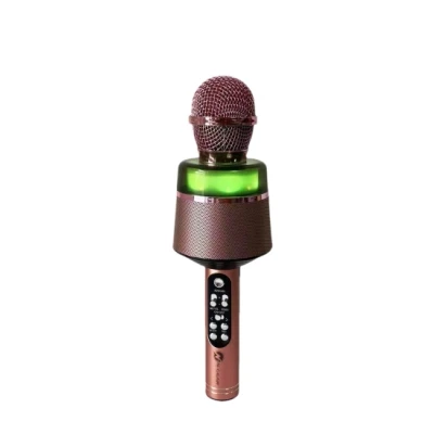 Afbeelding van N GEAR Star Mic Bluetooth Karaoke Microfoon voor Kinderen met Speaker &amp; Verlichting Draadloos Rose Gold