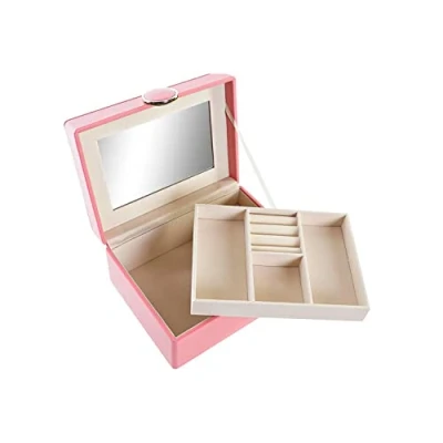 Afbeelding van Doos Juwelenkistje DKD Home Decor 17 x 13 8,5 cm Roze Polyurethaan Hout MDF
