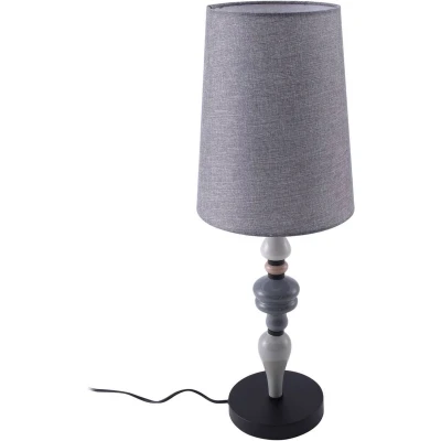 Afbeelding van Lindby Tafellamp 1licht Textiel, metaal H: 62 cm E27 grijs, zwart