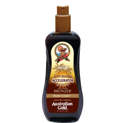 Afbeelding van Australian Gold Zonnebrand Dark Tanning Accelerator Spray Gel met bronzer Zonnebrandcrème zonder SPF 237 ml Zonnespray