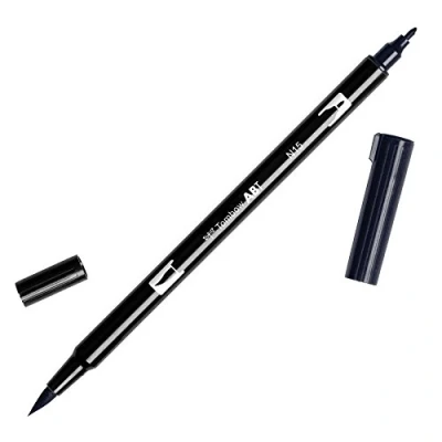 Afbeelding van Tombow ABT N15 viltstift Dual Brush Pen met twee punten, zwart