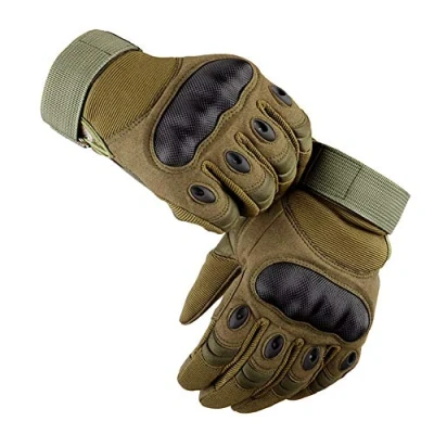 Afbeelding van Motorhandschoenen, mannen volledige vinger motorhandschoenen touchscreen ATV motorcross racehandschoenen (legergroen, XL)