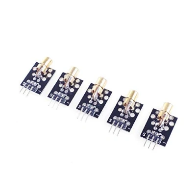 Afbeelding van ANGEEK 5 stuks 5V KY 008 650nm Laser Sensor Module voor Arduino Raspberry DIY