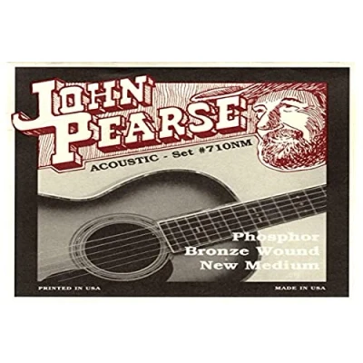 Afbeelding van John Pearse Snaren 710NM Voor Akoestische Gitaar Phosphor Bronze Wound New Medium 13 55