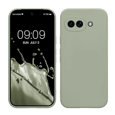Afbeelding van kwmobile telefoonhoesje geschikt voor Google Pixel 9a Hoesje smartphone Precisie camera uitsnede In grijsgroen