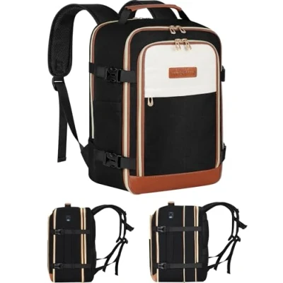 Afbeelding van MOCOCITO Reisrugzak Handbagage 40x30x20, Uitbreidbaar 30L Rugzak voor Mannen Vrouwen Carry on Laptop met Oplaadpoort, Waterdicht Cabinetassen Reizen Casual Dagrugzak Schooltas