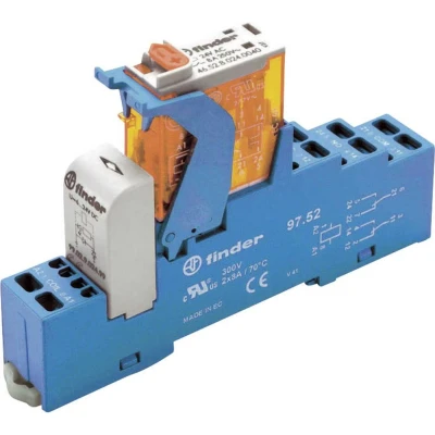 Afbeelding van Finder 4C.52.9.012.0050 Relaismodule Nominale spanning: 12 V/DC Schakelstroom (max.): 8 A 2x wisselcontact 1 stuk(s)