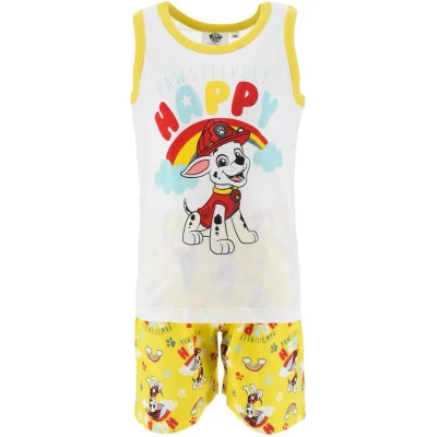 Afbeelding van Paw Patrol shortama geel / wit Marshall pyjama maat 98