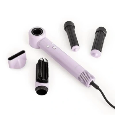 Afbeelding van CREATE Ion Style Pro Luchtborstel, haardroger en ionenvormer, 5 in 1 lavendel/Motro DC borstelloos, 3 snelheden, koude luchtfunctie, temperatuurniveaus, opbergdoos, 1300 W