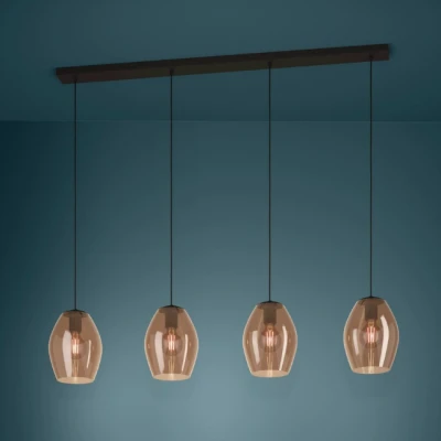 Afbeelding van Stars of Light Hanglamp amberglas Estanys 1 4 lichts 390162