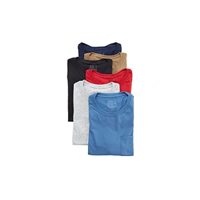 Afbeelding van Fruit of the Loom Heren Pocket T Shirt Multipack Ondergoed, Onderhemd 6 Pack Zwart/Grijs, XL, XL