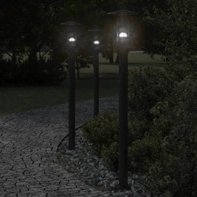 Afbeelding van Vloerlamp voor buiten 100 cm roestvrij staal zwart