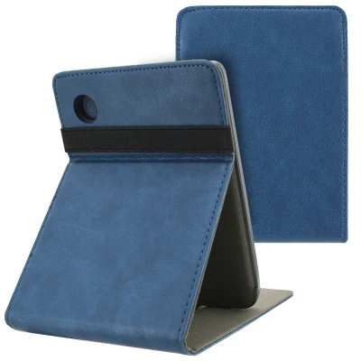 Afbeelding van Kobo Clara BW Hoes: iMoshion Stand Flipcase Donkerblauw Kunstleder E Reader Hoezen