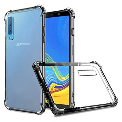 Afbeelding van Hoesje Versterkte Hoekbumpers voor Samsung Galaxy A7 2018, Schokbestendige Hoes Gemaakt van Doorzichtig Shock Proof TPU Siliconen. Ultra Thin Case 0,33mm