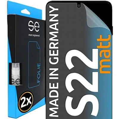 Afbeelding van s.e Beschermfolie voor Samsung Galaxy S22 Plus, volledig scherm, positioneerhulp, S22Plus, beschermfolie, transparante displayfolie, functionerend alternatief beschermglas, 2 stuks