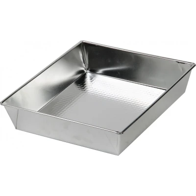 Afbeelding van Blacha rechthoekige cake bakvorm 30 x 25 6 cm zilver