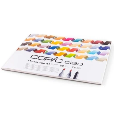 Afbeelding van Copic Ciao Marker Pad, 50 vellen A4 markerpapier, 75g/m² tekenpapier voor markers, ultrawit, zuurvrij, chloorvrij