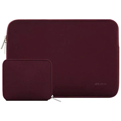 Afbeelding van MOSISO Laptophoes Compatibel met MacBook Air/Pro Retina, 13 13.3&quot; Notebook, Pro 14&quot; 2022 2021 M1 Pro/M1 Max A2442, Neopreen Rugzakhoes Kleine Hoes, Wijnrood
