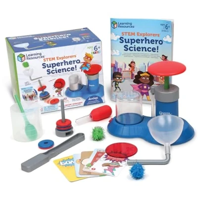 Afbeelding van Learning Resources STEM Explorers Superhero Science, science set voor 6 jarige meisjes en jongens, bevat 10 experimenten