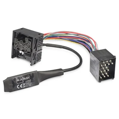Afbeelding van BlueMusic Bluetooth muziekadapter compatibel met BMW E46 E39 E38 MINI R50 R52 R53 alleen Wave cassette ronde pin 17 pins oude generatie radio
