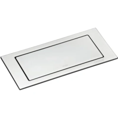 Afbeelding van EVOline Backflip stopcontact intrekbaar 2 voudig met USB C oplader, kunststof/glas wit mat