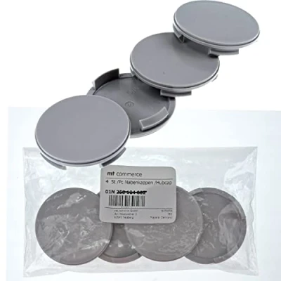 Afbeelding van RKC 4 x 60 mm naafdoppen velgen deksel doppen grijs plat voor AEZ discreet Dotz Enzo