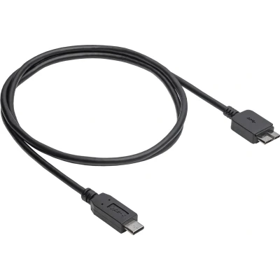 Afbeelding van Akyga USB kabel micro B 3.0 stekker, C stekker 1.00 m Zwart AK 44