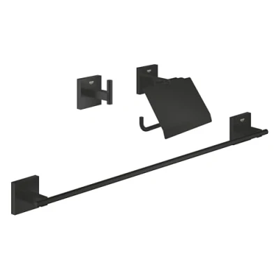 Afbeelding van Grohe start cube accessoire set 3 in 1 matte black 411242430