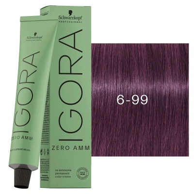 Afbeelding van Schwarzkopf Igora Zero Amm 6 99 Dark Blonde Violet Extra 60 ml