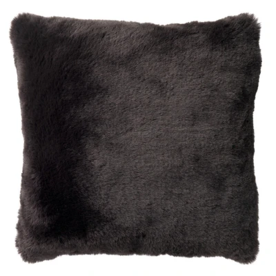 Afbeelding van Dutch Decor ZAYA Kussenhoes 60x60 cm bontlook effen kleur Raven zwart