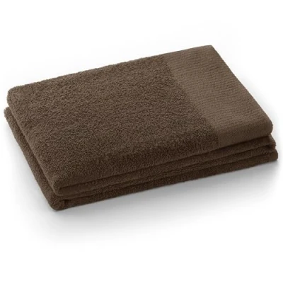 Afbeelding van AmeliaHome Douchehanddoek 70x140 cm bruin 100% katoen kwaliteit absorberend chocolade Amari